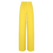Max Mara Studio Wide Trousers Yellow, Dam