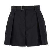 Sacai Casual Denim Shorts för Vardagsbruk Black, Dam