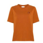 Maison Kitsuné Stiliga T-shirts och Polos Orange, Dam