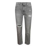 Dondup Strass Jeans med Rhinestones Gray, Dam