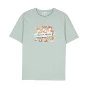 Maison Kitsuné Räv Surf Tee Green, Herr