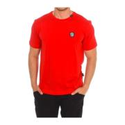 Plein Sport Kortärmad T-shirt med Claw Print Red, Herr