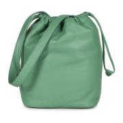 Douuod Woman Grön Bucket Bag med Justerbar Rem Green, Dam