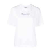 Calvin Klein Stilren och Bekväm YAF T-Shirt White, Dam