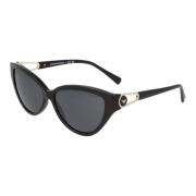 Emporio Armani Trendiga Cat Eye Solglasögon Black, Dam