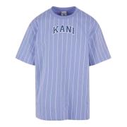 Karl Kani Serif Pinstripe Tee Herr T-shirt Purple, Herr