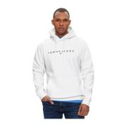 Tommy Jeans Essential Hoodie - Blancs White, Herr