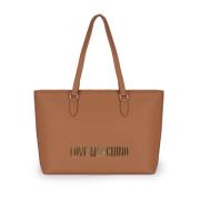 Love Moschino Eco Leather Shopping Bag Brown, Dam