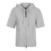 Brunello Cucinelli Grå Cardigan Sweatshirt Jersey Gray, Dam