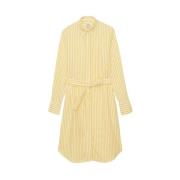 Ines De La Fressange Paris Gul Skjortklänning med Bälte Yellow, Dam