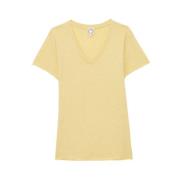Ines De La Fressange Paris Elegant V-ringad T-shirt citron Yellow, Dam