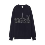 Ines De La Fressange Paris Paris Merino Wool Jumper Blue, Dam