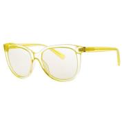 Calvin Klein Gula Transparenta Ovala Solglasögon Yellow, Herr