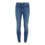 Calvin Klein Jeans Hög Midja Skinny Jeans Blue, Dam