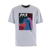 by Parra Ljusgrå T-shirt med brösttryck Gray, Herr