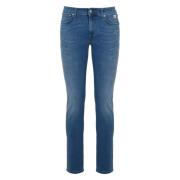 Roy Roger's Slim Fit Denim Byxor Blue, Herr