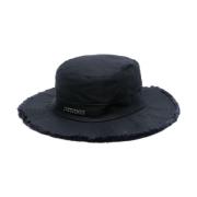 Jacquemus Mörkblå bredbrättad hatt Blue, Unisex