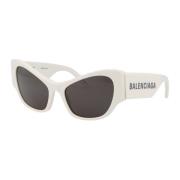 Balenciaga Stiliga solglasögon Bb0259S White, Dam