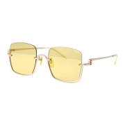 Gucci Stiliga solglasögon Gg1279S Yellow, Dam