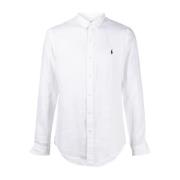 Polo Ralph Lauren Vit Långärmad Sport Skjorta White, Herr