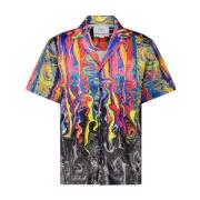 Carlo Colucci Kortärmad skjorta med allovertryck Multicolor, Herr