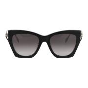 Alexander McQueen Stiliga solglasögon Am0375S Black, Dam