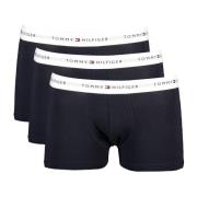 Tommy Hilfiger Svarta Bomullsboxershorts med Logotyp Black, Herr