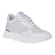 Baldinini Sneaker in white perforated calfskin White, Dam