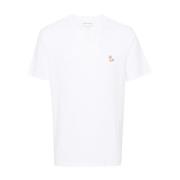 Maison Kitsuné Fox Patch T-shirt White, Herr