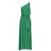 Pinko Grön enaxlad draperad klänning Green, Dam