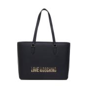 Love Moschino Svarta väskor med bomull-elastanblandning Black, Dam