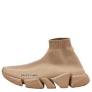 Balenciaga Vintage Pre-owned Tyg sneakers Beige, Dam
