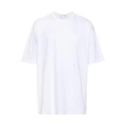 Comme des Garçons Logo-print Bomull T-shirt i Vit White, Herr