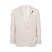 Lardini Lätt blazer med sprund och fickor Beige, Herr