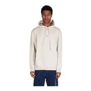 A-Cold-Wall Regular Fit Hoodie med Ribbmudd White, Herr