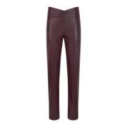 Patrizia Pepe Lila Faux Läderbyxor Slim Fit Purple, Dam