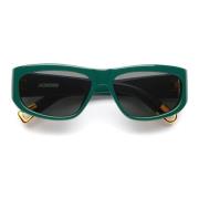 Jacquemus Gröna ovala solglasögon med grå lins Green, Dam