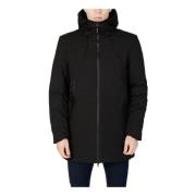 GAS Svart Zip-Up Hoodiejacka med Fickor Black, Herr