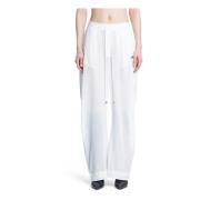 The Attico Vita Muslin Wide Leg Byxor White, Dam