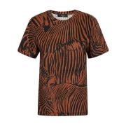 Max Mara Weekend Zebra Print T-shirt i bomull Multicolor, Dam