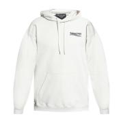 Balenciaga Broderad logohoodie - Oversize White, Herr