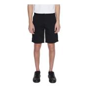 Hugo Boss Svarta bomullsshorts med dragkedja Black, Herr