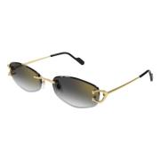 Cartier Stiliga Solglasögon för Män Yellow, Dam