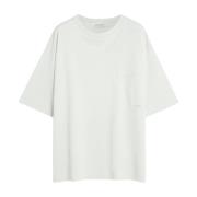 Lanvin Vit Ficka Tee Oversize Bomull T-shirt White, Herr
