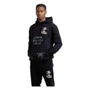 Off The Pitch Svart Chalk Hoodie Herr Black, Herr