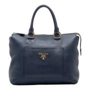 Prada Vintage Pre-owned Laeder handvskor Blue, Dam