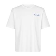 Samsøe Samsøe Ekologisk Bomull Tryckt T-shirt White, Herr