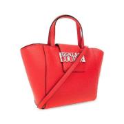 Versace Shoppingväska med avtagbar axelrem Red, Dam