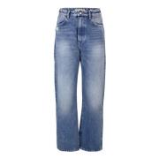 Icon Denim Blå High Waist Regular Fit Jeans Blue, Dam