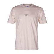 C.p. Company Herr Crew Neck T-shirt, Regular Fit med Frontlogo Pink, H...